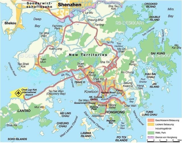 Hong Kong airports map