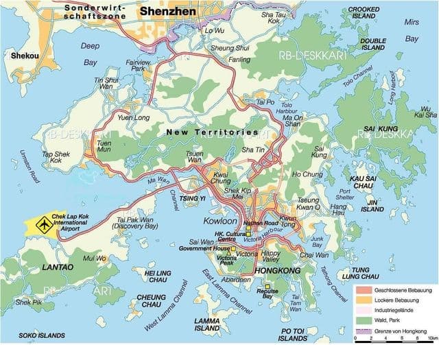 Hong Kong city map